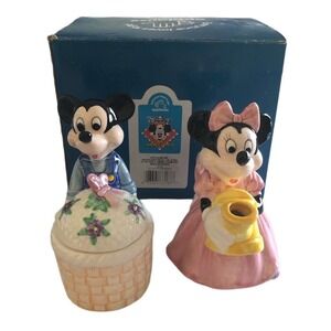 NWT Applause Mickey & Minnie Mouse Sugar & Creamer Containers